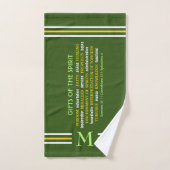 GIFTS VON SPIRIT Green | MONOGRAMM | CHRISTLICH Badhandtuch Set (Handtuch)