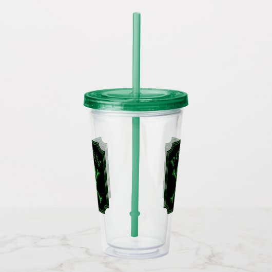 Giftschädel und Crossbones, Halloween-Design Print Acryltrinkbecher (Rechts)