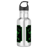 Giftschädel und Crossbones, Halloween-Design Print Edelstahlflasche (Vorderseite)