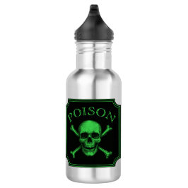 Giftschädel und Crossbones, Halloween-Design Print Edelstahlflasche