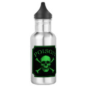 Giftschädel und Crossbones, Halloween-Design Print Edelstahlflasche (Links)