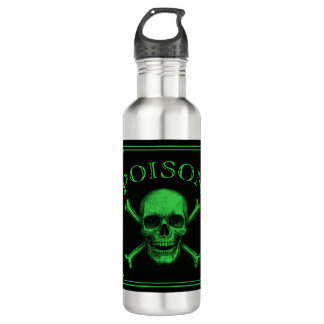 Giftschädel und Crossbones, Halloween-Design Print Edelstahlflasche