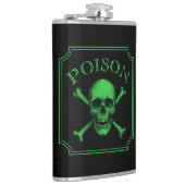 Giftschädel und Crossbones, Halloween-Design Print Flachmann (Rechts)