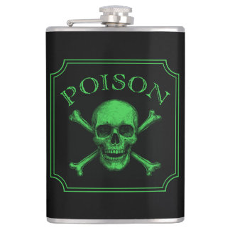 Giftschädel und Crossbones, Halloween-Design Print Flachmann