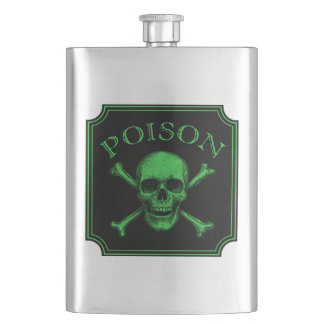 Giftschädel und Crossbones, Halloween-Design Print Flachmann