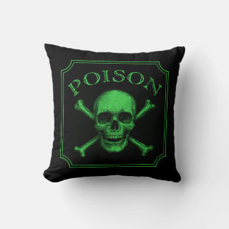 Giftschädel und Crossbones, Halloween-Design Print Kissen