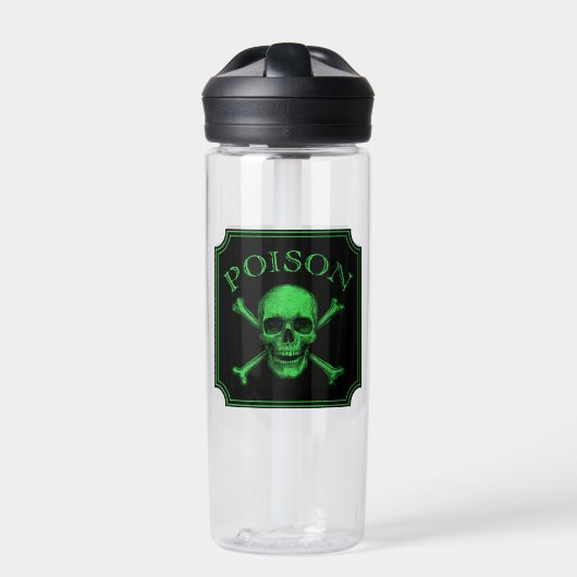 Giftschädel und Crossbones, Halloween-Design Print Trinkflasche (Vorderseite)