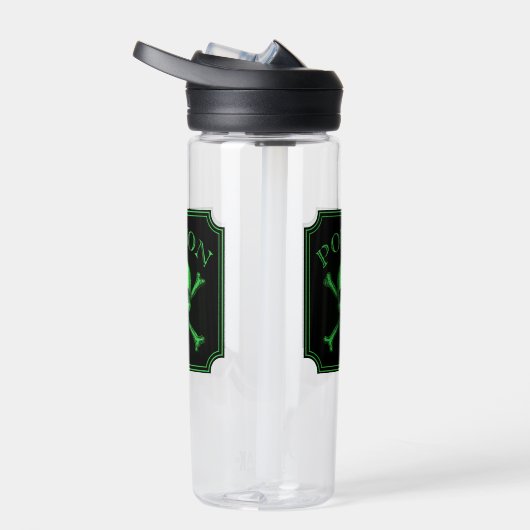 Giftschädel und Crossbones, Halloween-Design Print Trinkflasche (Rechts)