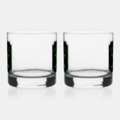 Giftschädel und Crossbones, Halloween-Design Print Whiskyglas (Links)