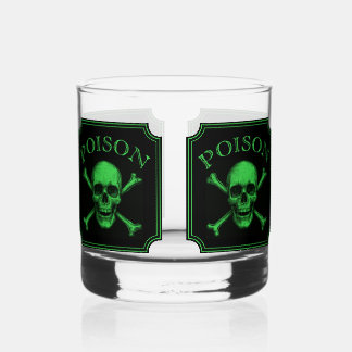 Giftschädel und Crossbones, Halloween-Design Print Whiskyglas