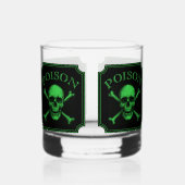 Giftschädel und Crossbones, Halloween-Design Print Whiskyglas (Links)