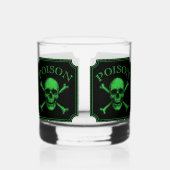 Giftschädel und Crossbones, Halloween-Design Print Whiskyglas (Rechts)
