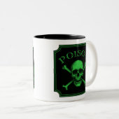 Giftschädel und Crossbones, Halloween-Design Print Zweifarbige Tasse (VorderseiteRechts)
