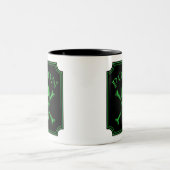 Giftschädel und Crossbones, Halloween-Design Print Zweifarbige Tasse (Mittel)