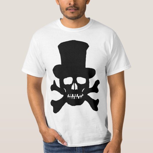 Giftschädel und Krebse mit Top Hat-T - Shirt (Vorderseite)