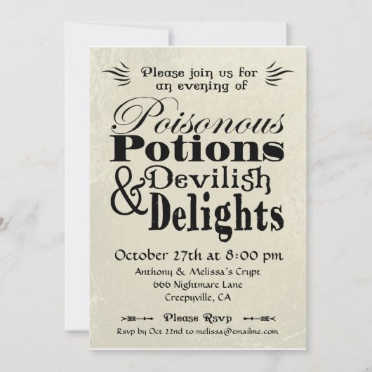 Giftstoffe Einladung (Vorderseite)