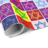 Giftwrap - jüdische Sterne - Giftwrapping Papier Geschenkpapier (Rolleneckpunkt)