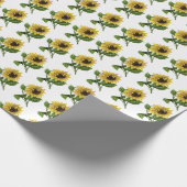 Giftwrap:  Sonnenblumen Geschenkpapier (Ecke)