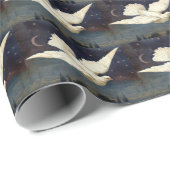 Giftwrap:  Taube nachts Geschenkpapier (Rolleneckpunkt)