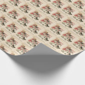 Giftwrap: Viktorianisches Mädchen mit Welpen Geschenkpapier (Ecke)