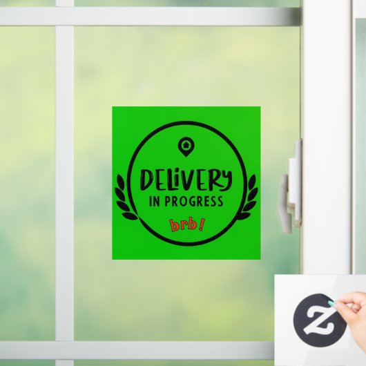 Gig Driver Delivery in Progress Parking Sign Fensteraufkleber (Zuhause)