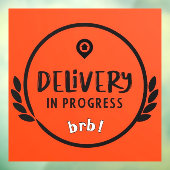 Gig Driver Delivery in Progress Parking Sign Fensteraufkleber (Blatt 3)