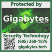 Gigabytes Vinyl Deterrence Sticker (Vorderseite)