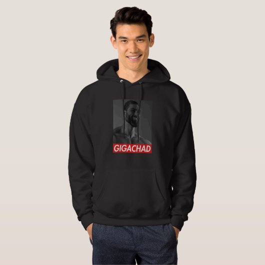 Gigachad Average Sigma Male Grindset Meme 9 Hoodie (Vorne ganz)