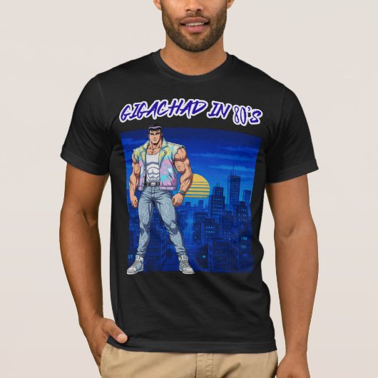 GIGACHAD IN 80S T-Shirt (Vorderseite)