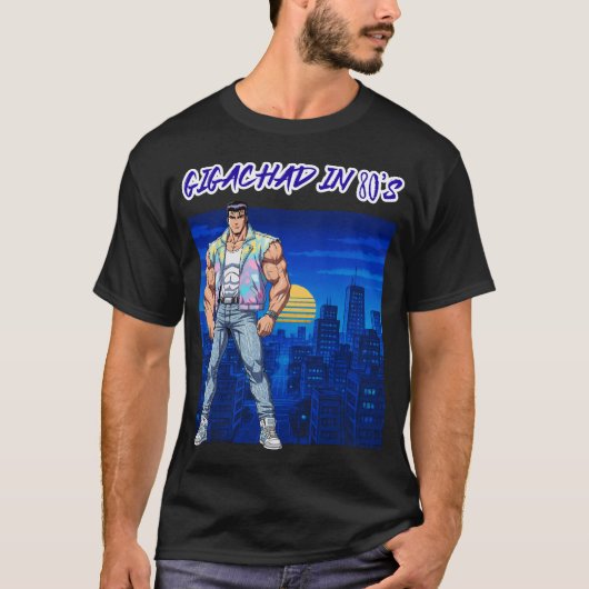 GIGACHAD IN 80S T-Shirt (Vorderseite)