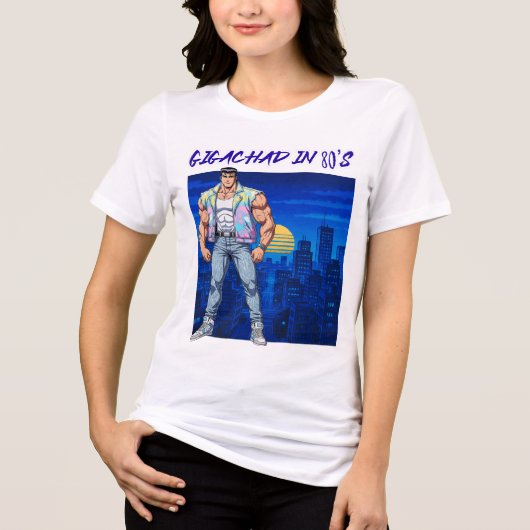 GIGACHAD IN 80S Tri-Blend SHIRT (Vorderseite)