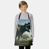 Giganotosaurus-Dinosaurier auf der Schüssel, Kinde Schürze (Getragen)