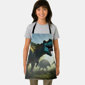 Giganotosaurus-Dinosaurier auf der Schüssel, Kinde Schürze (Insitu)