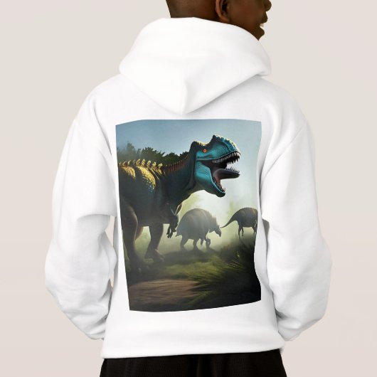 Giganotosaurus Dinosaurier Prowling, Kids Hoodie (Rückseite)