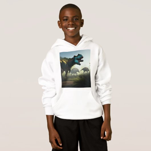 Giganotosaurus Dinosaurier Prowling, Kids Hoodie (Vorne ganz)