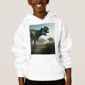 Giganotosaurus Dinosaurier Prowling, Kids Hoodie (Vorderseite)
