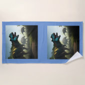 Giganotosaurus Dinosaurier Prowling, Strandtuch (Vorderseite)