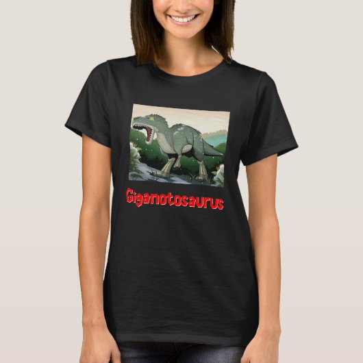 Giganotosaurus Retro rex prehistoric dinosaur Fath T-Shirt (Vorderseite)
