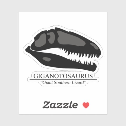 Giganotosaurus Skull Aufkleber (Blatt)