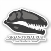 Giganotosaurus Skull Aufkleber (Vorderseite)