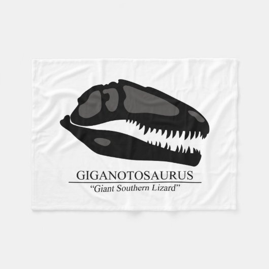 Giganotosaurus Skull Fleecedecke (Vorderseite (Horizontal))