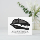 Giganotosaurus Skull Postkarte (Stehend Vorderseite)