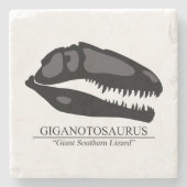 Giganotosaurus Skull Steinuntersetzer (Vorderseite)