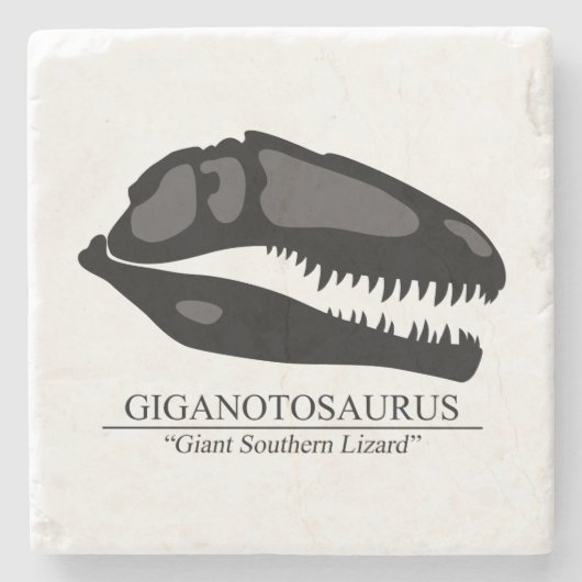 Giganotosaurus Skull Steinuntersetzer (Vorderseite)