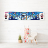 Gigant 2.5' x 12' Weihnachts-Vinyl Banner Snow-Sze (Insitu)