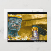 Gigant am Thai-Tempel Postkarte (Vorne/Hinten)