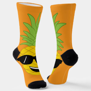 Gigant Ananas Funny Orange Hawaiian Luau Socken