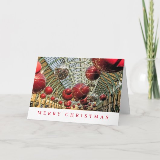 Gigant Baubles Blick Weihnachtskarte Feiertagskarte (Vorderseite)