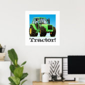 Gigant Custom Kids Green Farm Traktor Poster (Heimbüro)