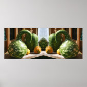 Gigant Extravagant Gourds Fall Mirror Abstrakt Poster (Vorne)